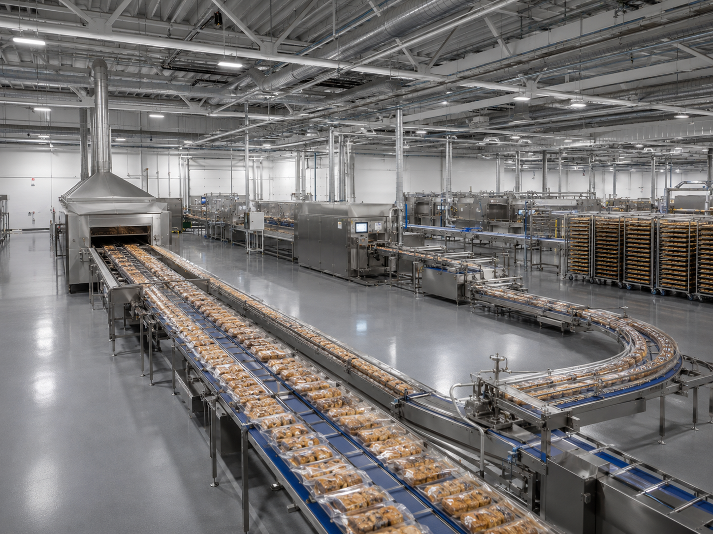 Food and beverage production line inside a Parnaby delivered facility